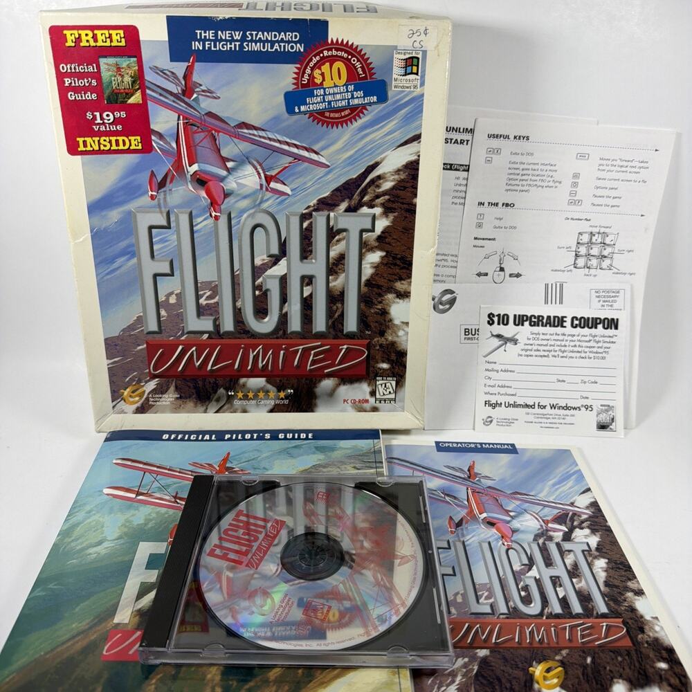 Flight Unlimited (PC, 1995) Computer Game